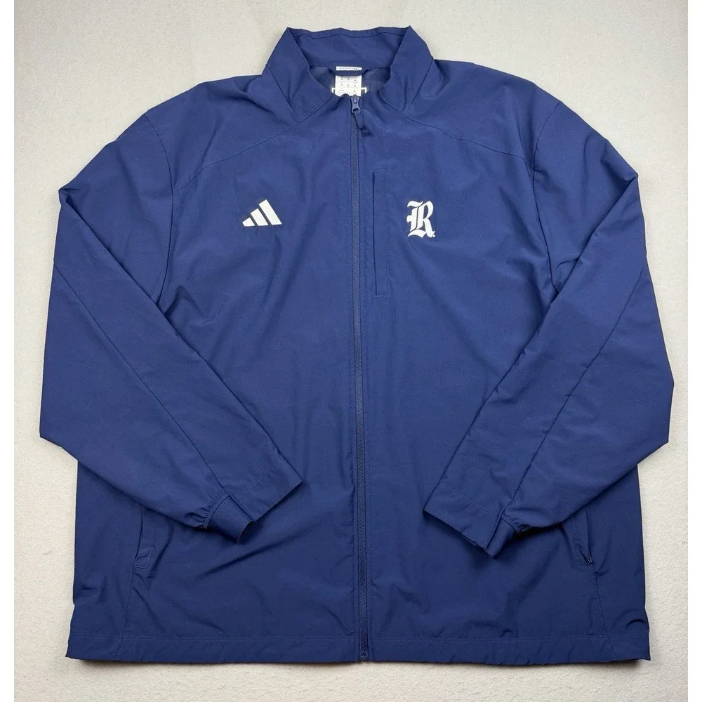 Adidas Rice Owls Team Issued Jacket Men's 2XL Blue Player ID NCAA JN4227